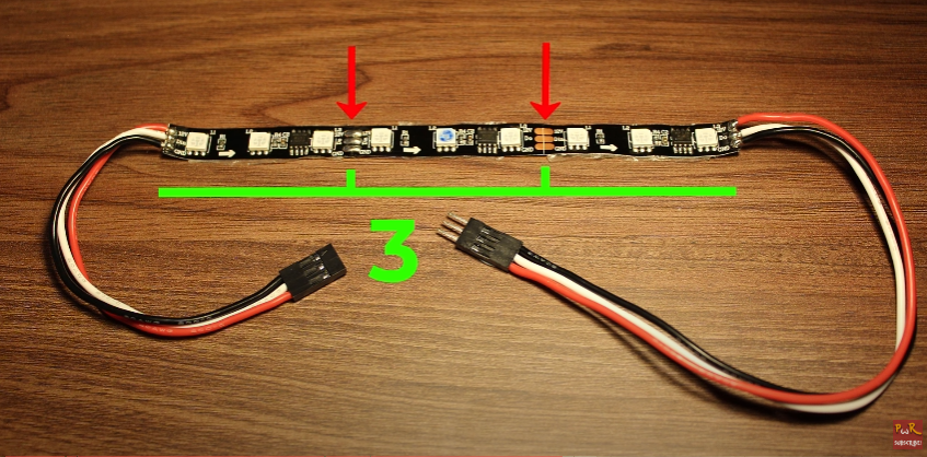 LED strip sections