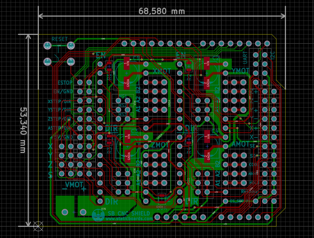 staticboards Arduino CNC shield