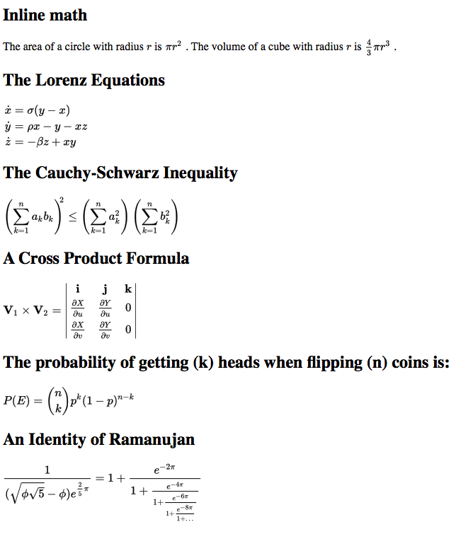 rendered version of math-samples.html