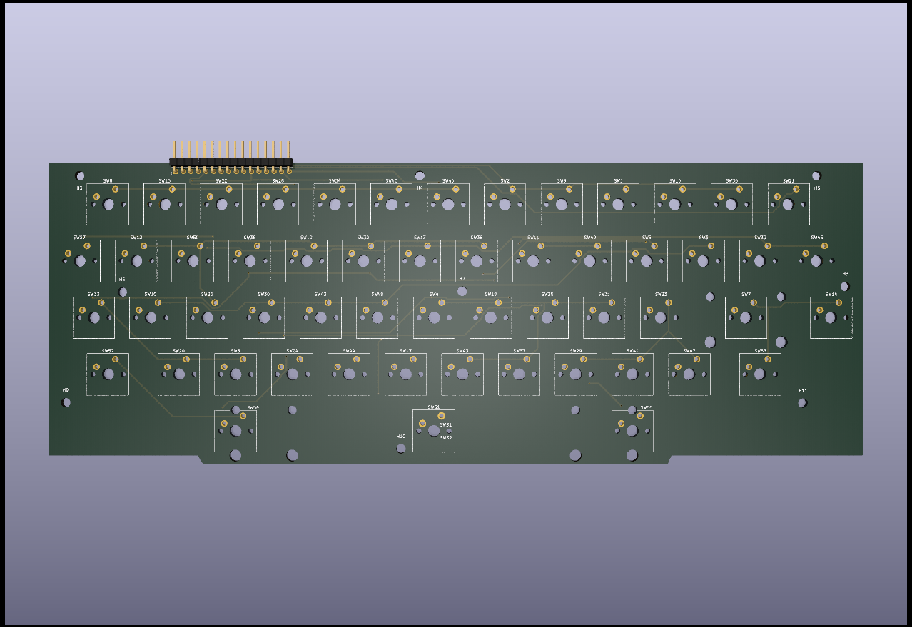 render of keyboard pcb