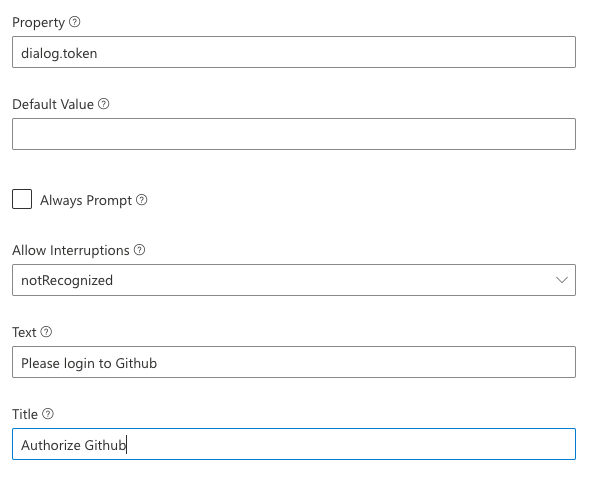 screenshot: configure an oauth setting in composer