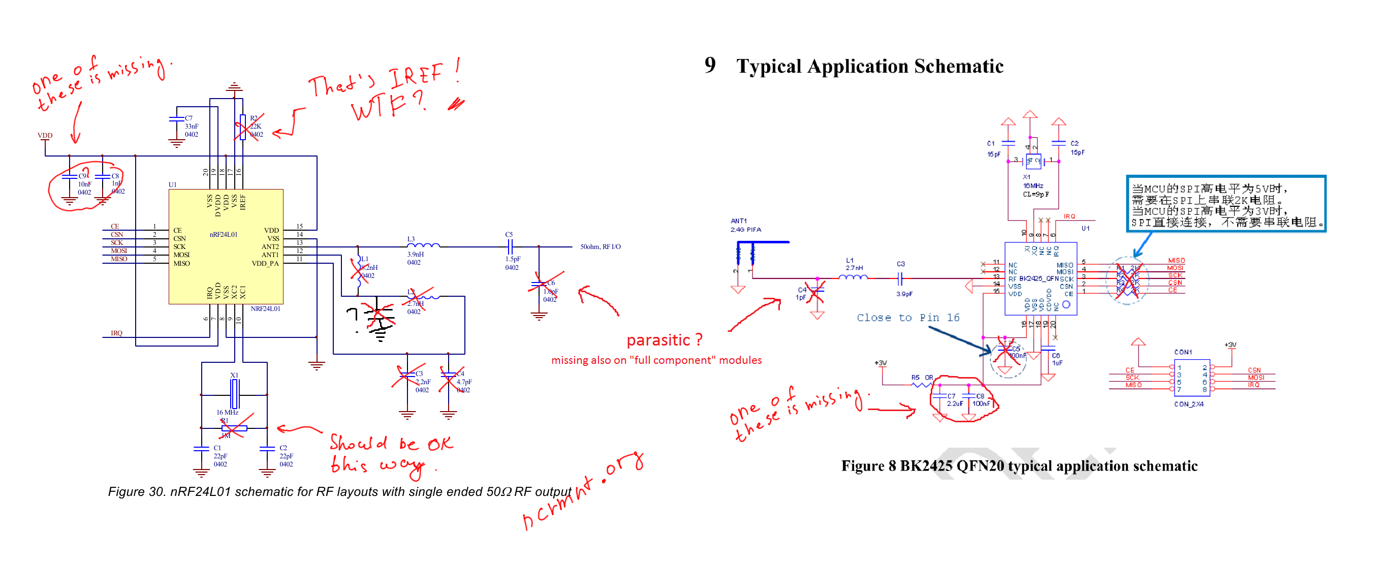 ncrmnt observations compared to bk2425 datasheet