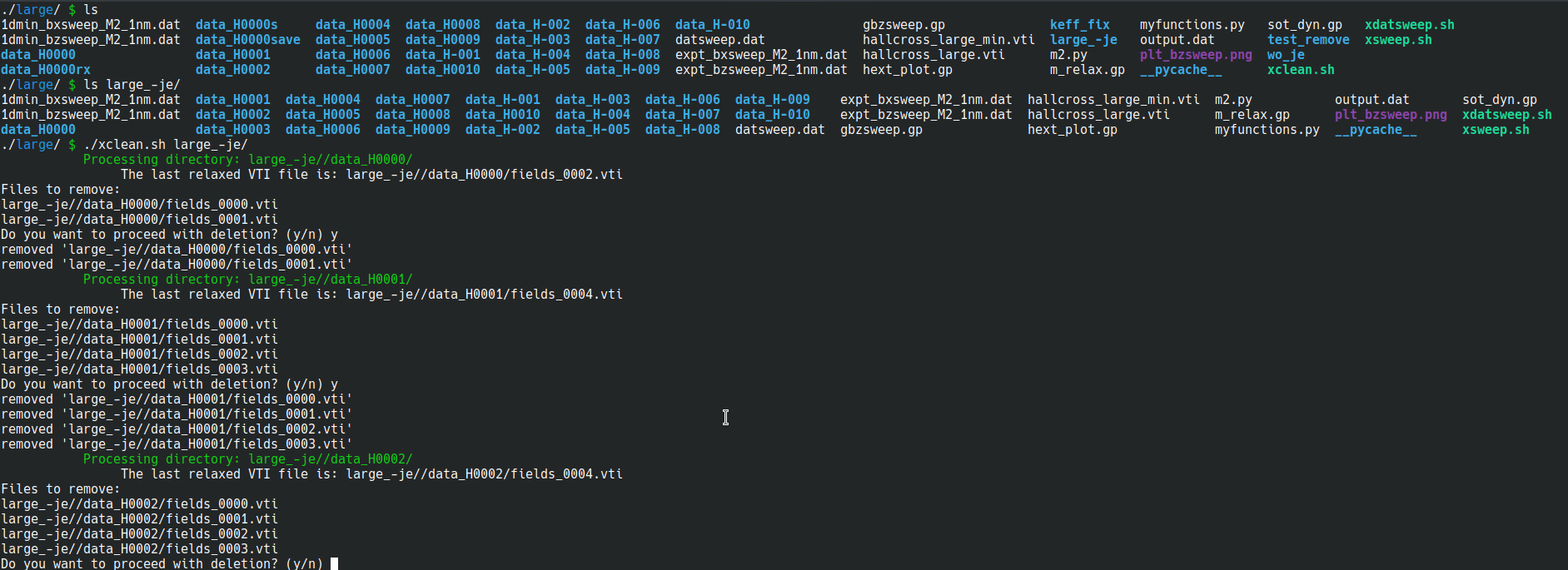 Example subdirectories