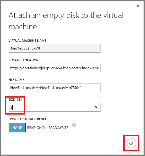 Attach Empty Disk