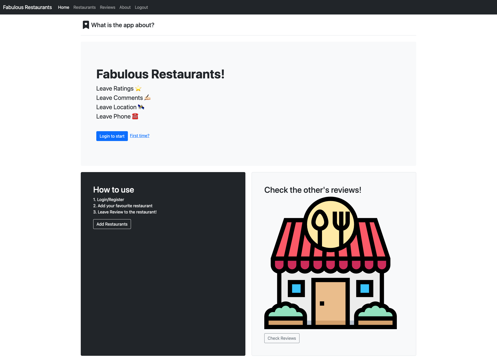 Fabulous Restaurant Screen Shot Web Home