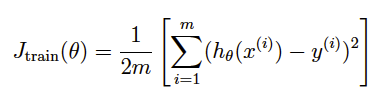 Calculating training error