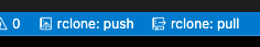 rclone screenshot from VS Code