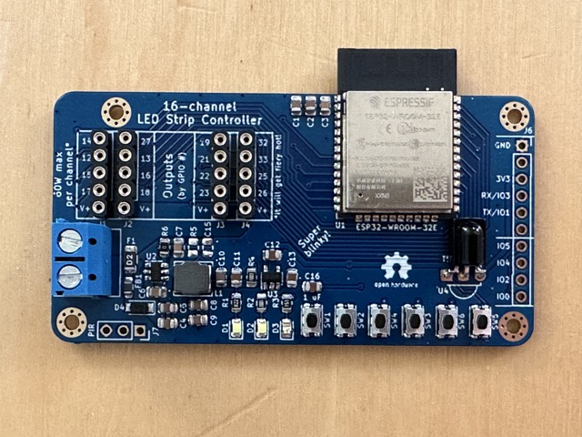 kbxLEDController-16ch PCB