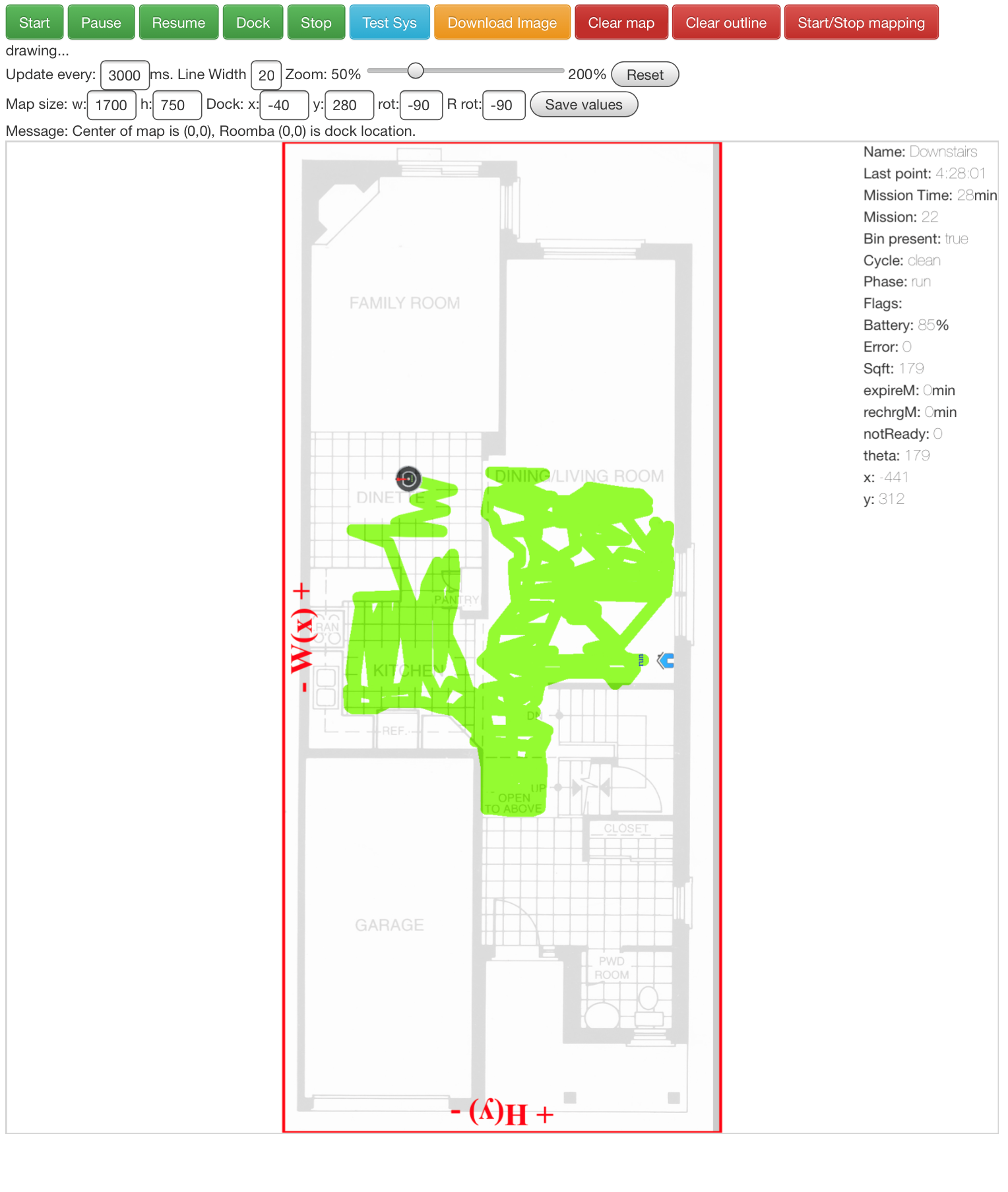 iRobot Roomba Web Interface