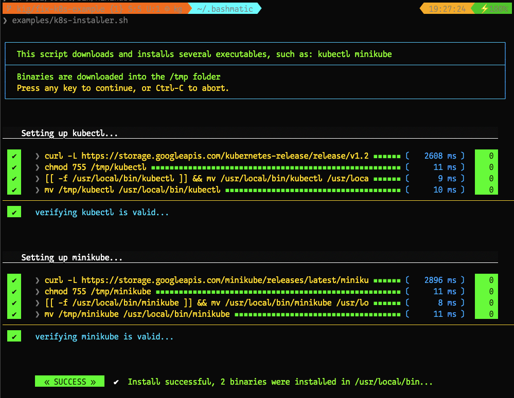 K8 Minicube Installer