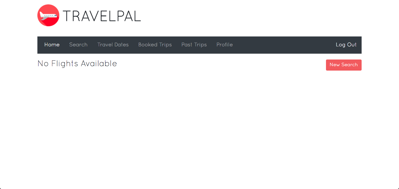 search page no flights available