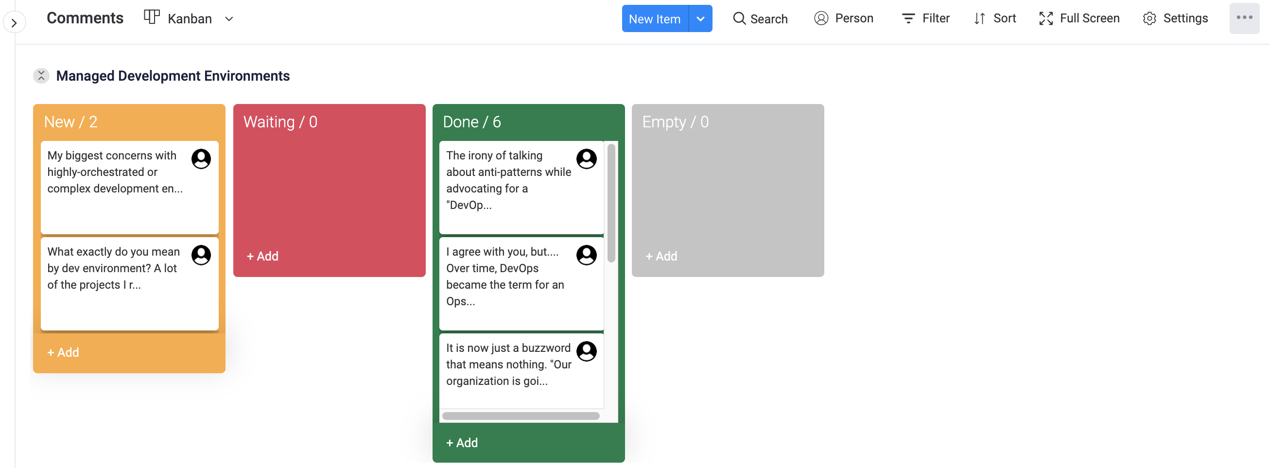 Kanban view