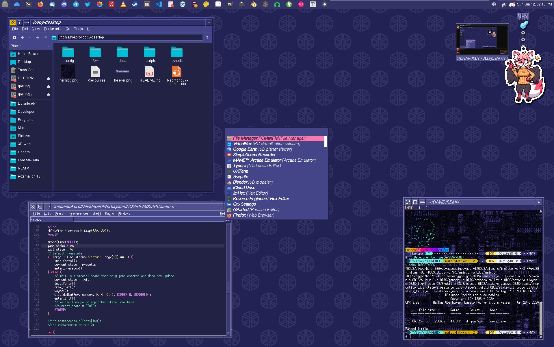 screenshot of loopy-desktop