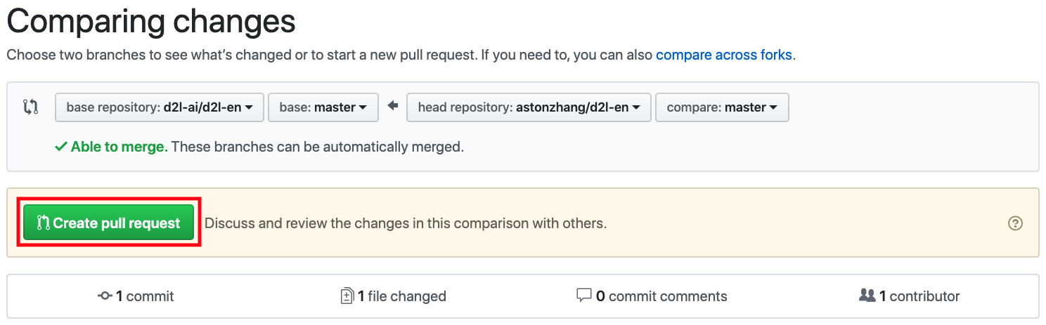 Create Pull Request.