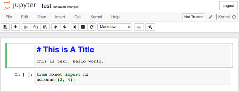 Edit the markdown cell. 