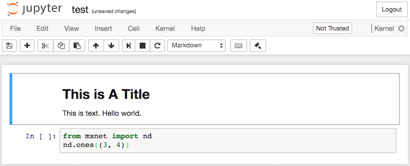 The markdown cell after editing. 