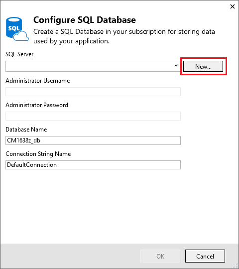 SQL admin name and pw