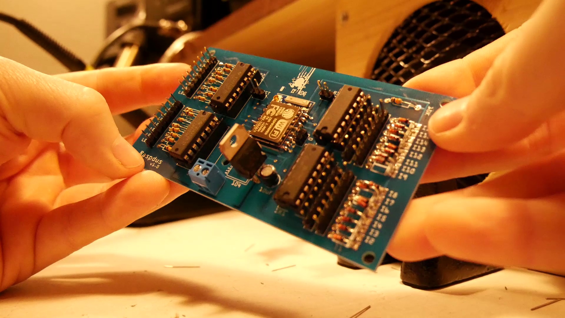 PCB circuit with components