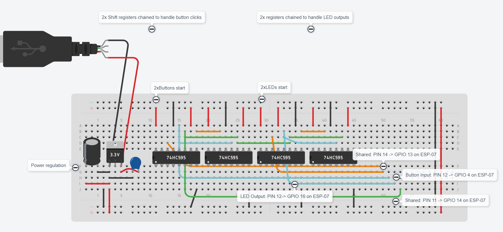 Rough sketch of circuit diagram