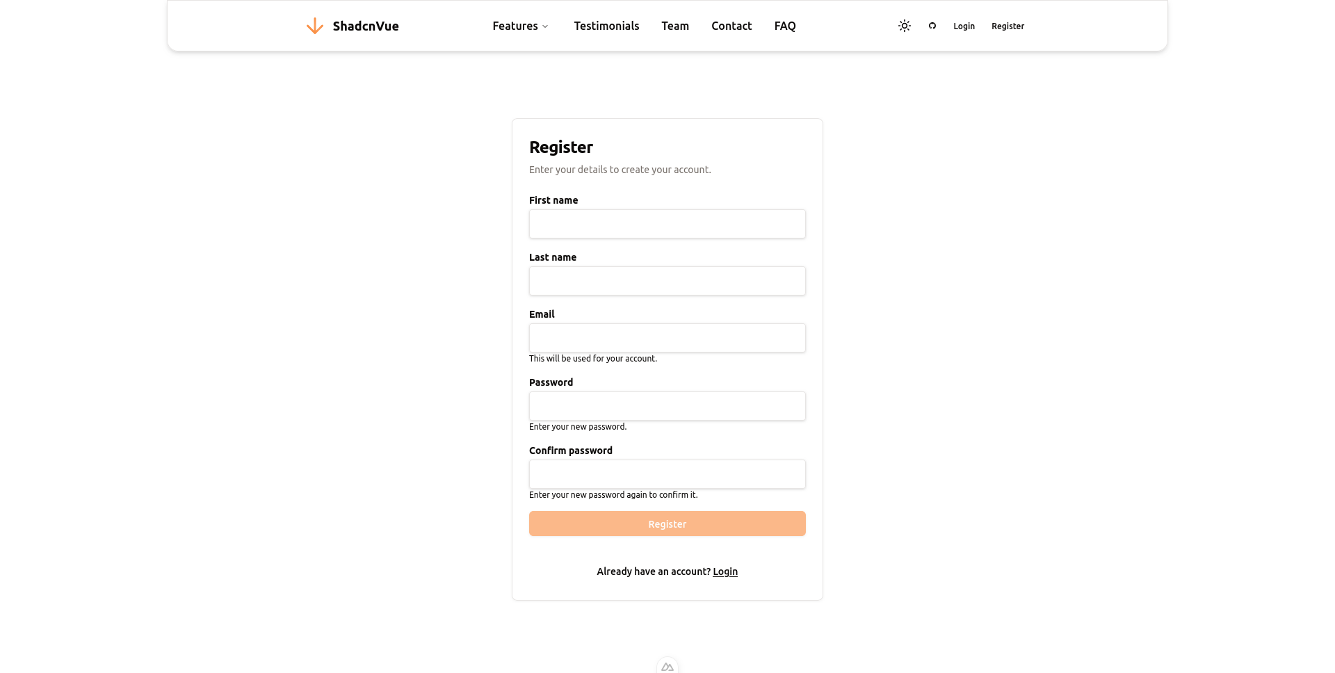 Register Page