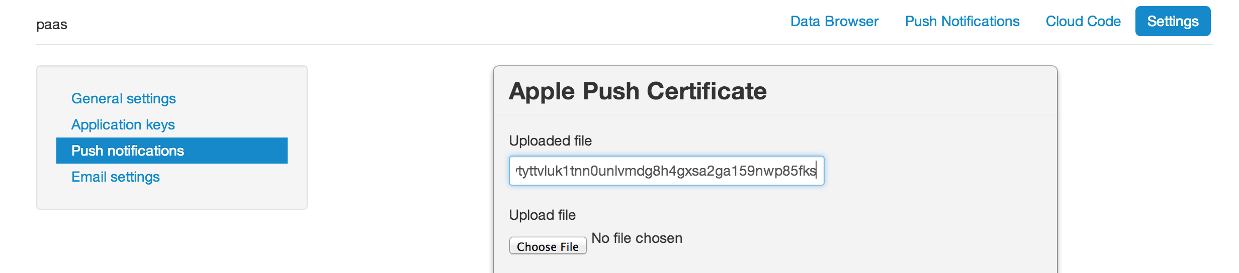 upload push certification