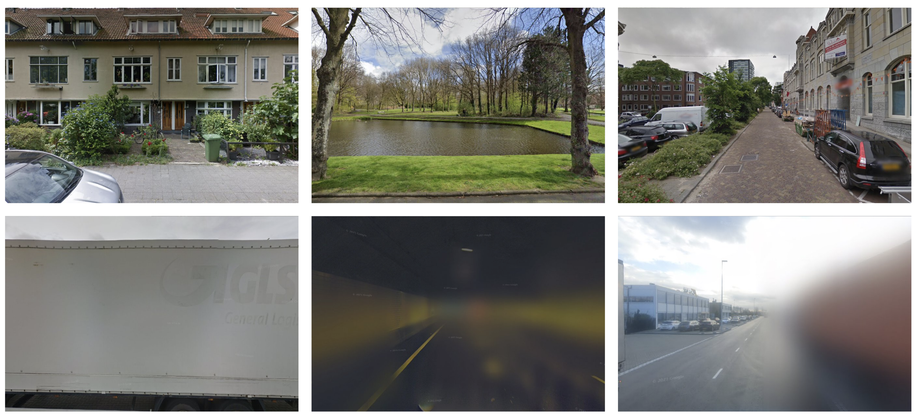 Example Street View Images: Valid (top) and Invalid (bottom).