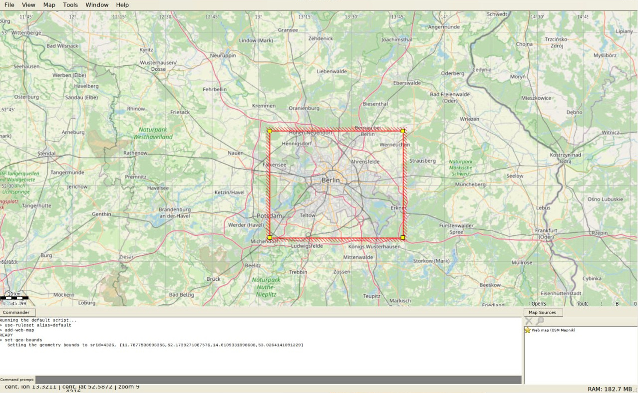 Maperitive zone selection