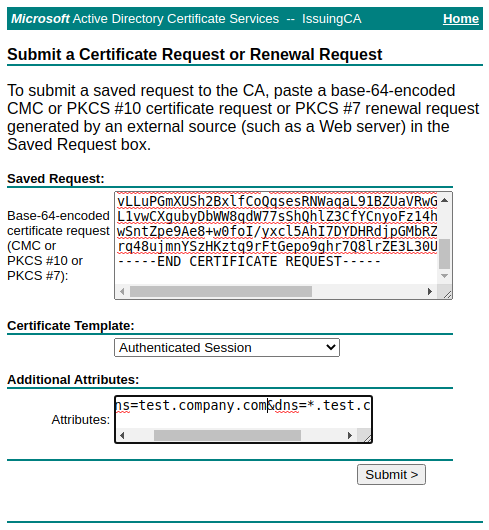 CSR form