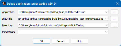 ttdbg debugger setup