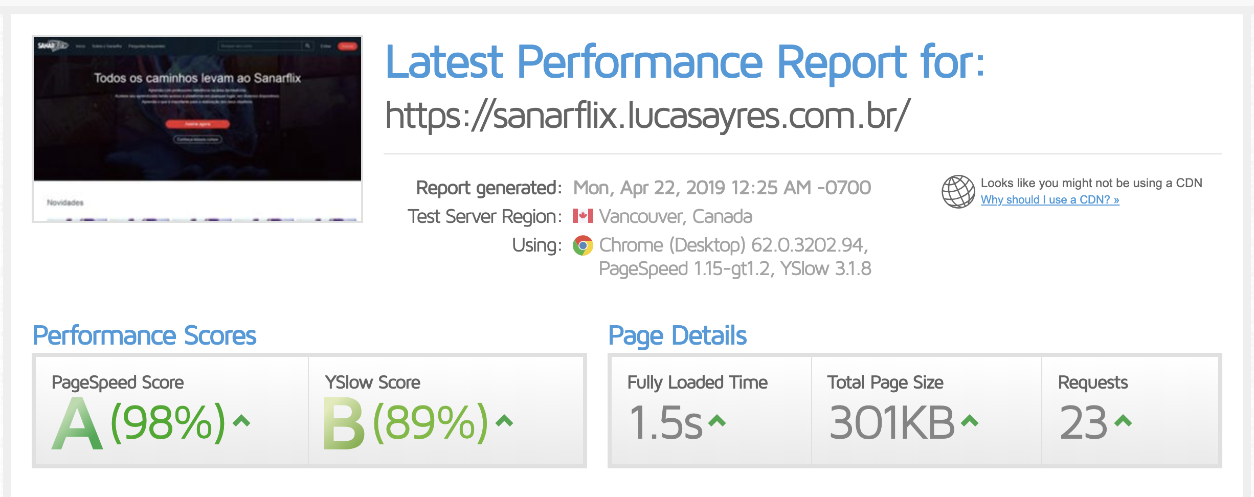 Teste de performance