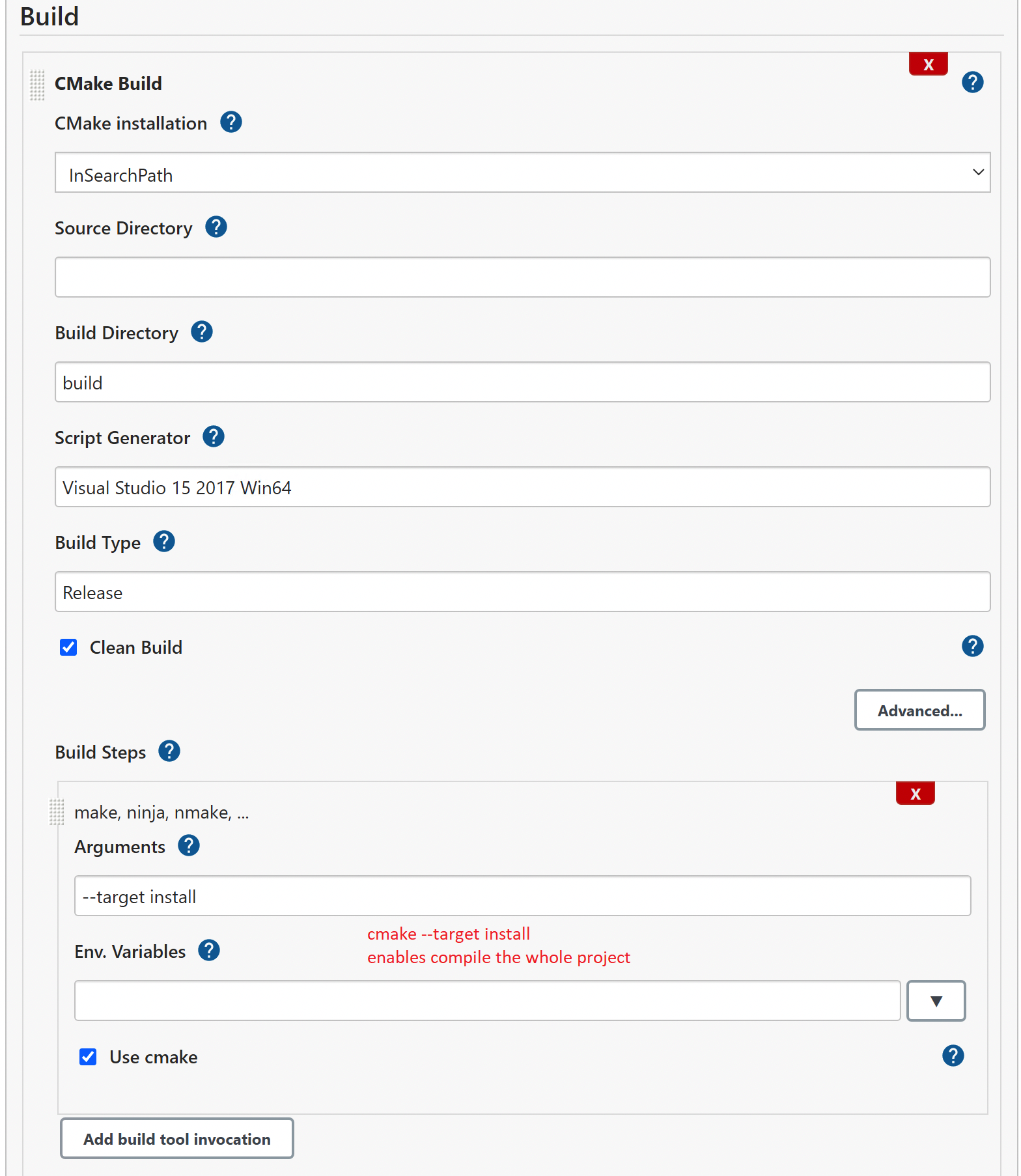 configure and build