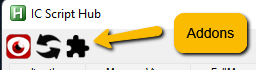 Addons button