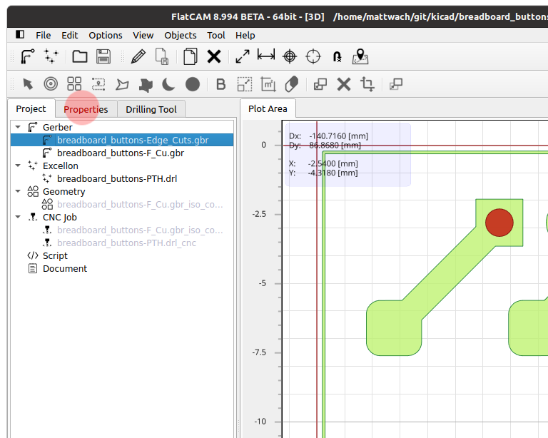 flatcam edge properties