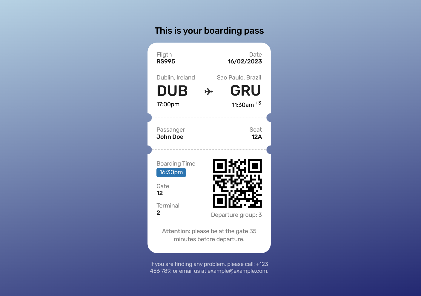 Boarding Pass Image