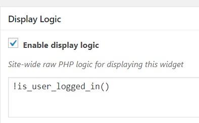 Widget wrangler display logic