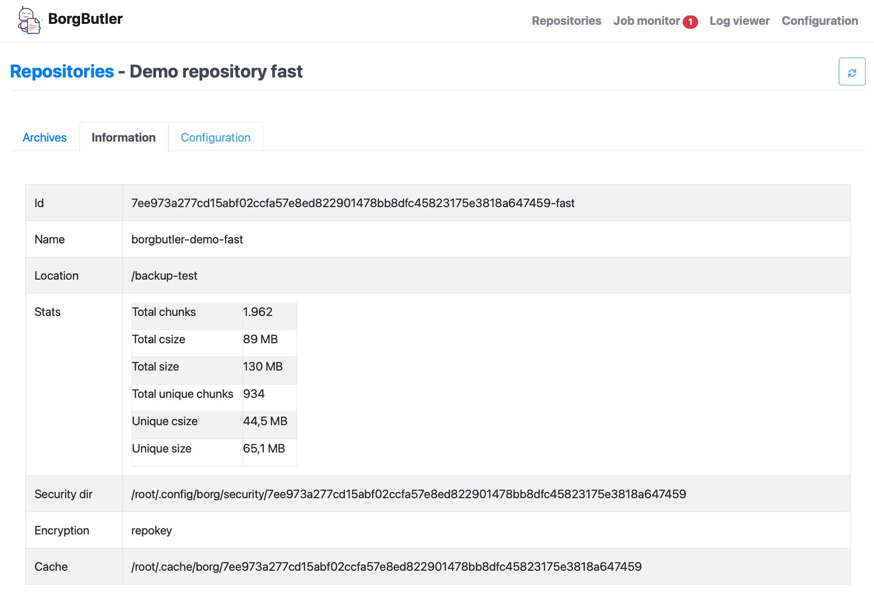 Repo info