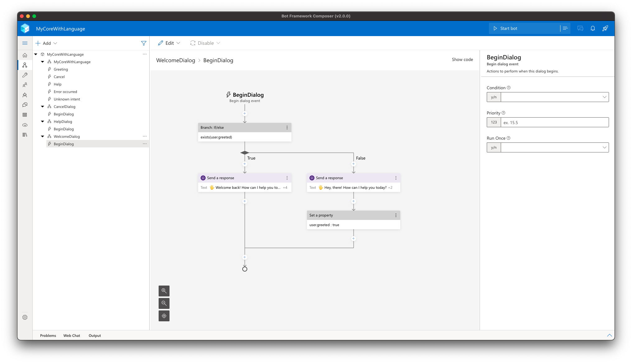 Bot Framework Composer Home Page