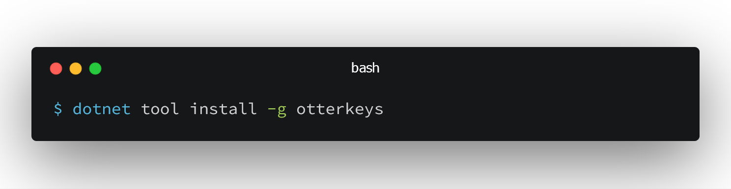 dotnet tool install -g OtterKeys