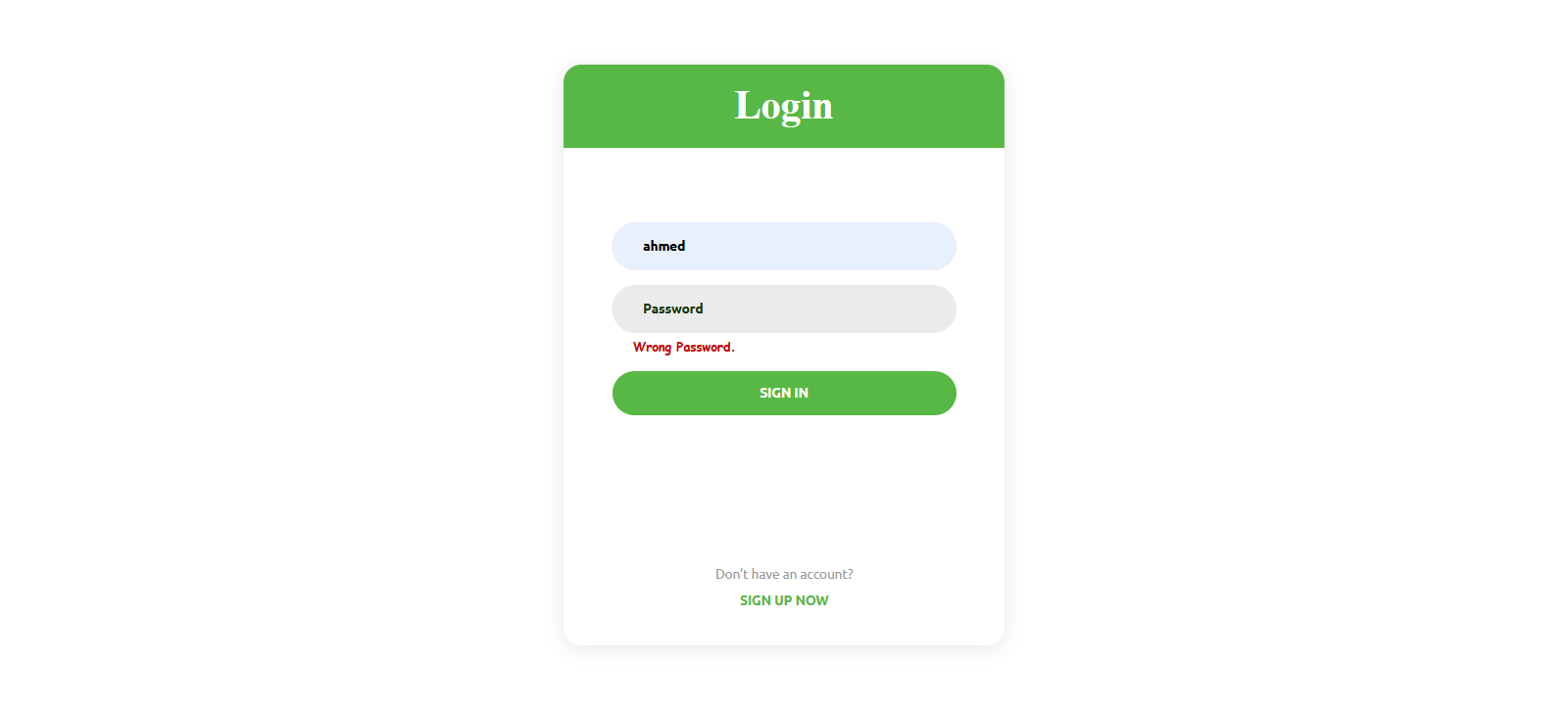 Login Page