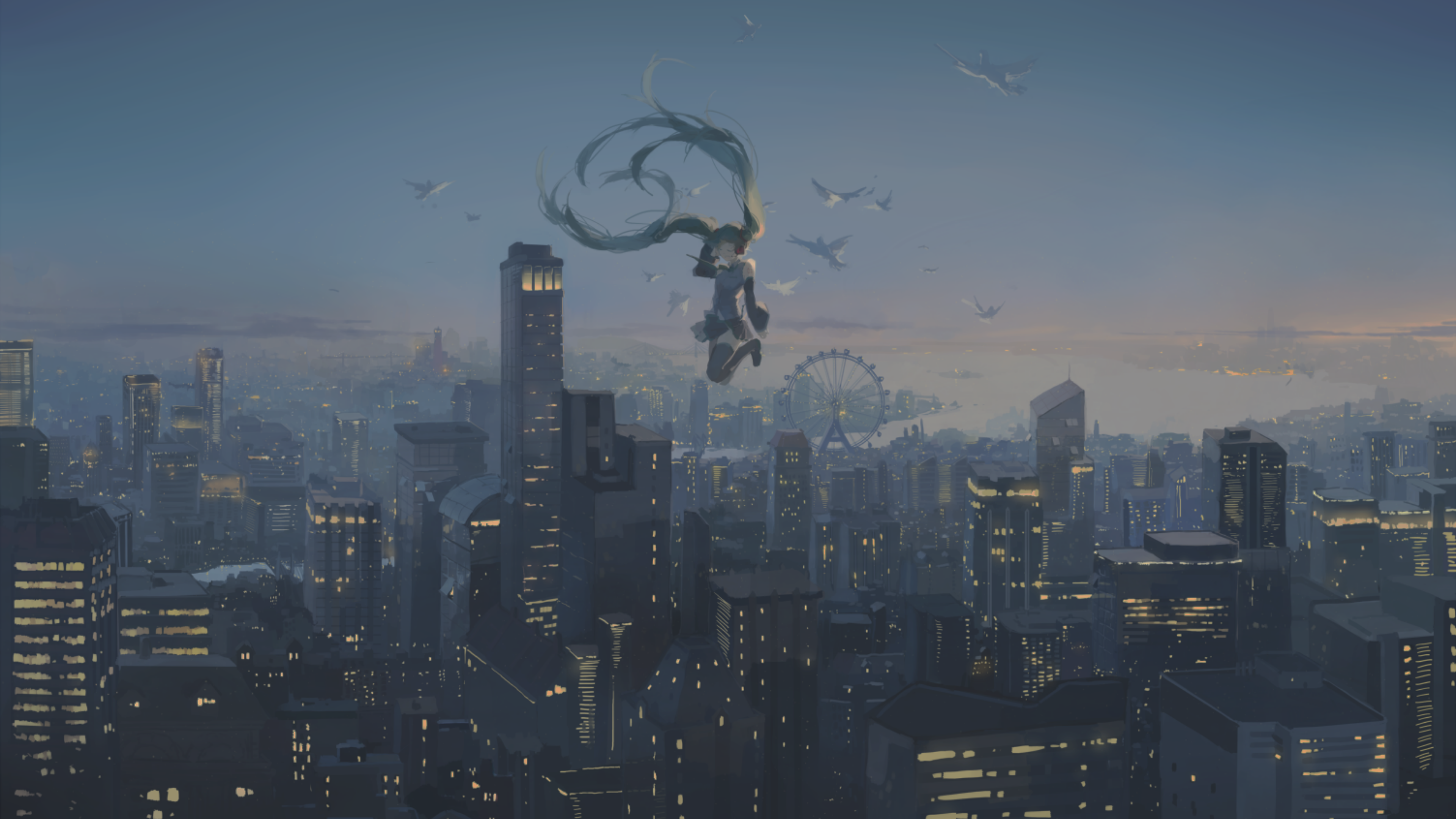 a_person_in_the_air_above_a_city