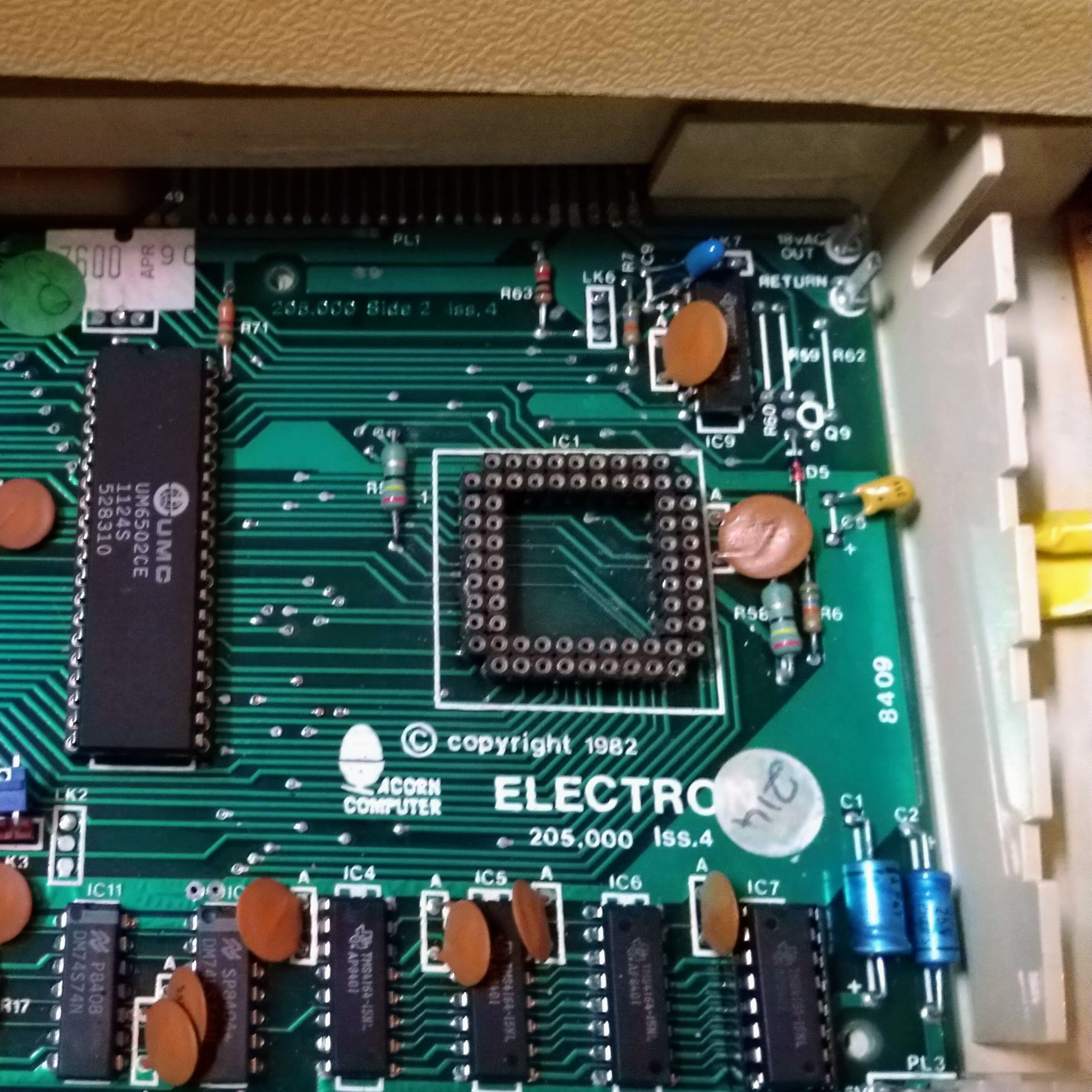 Electron with 68-pin ULA socket installed