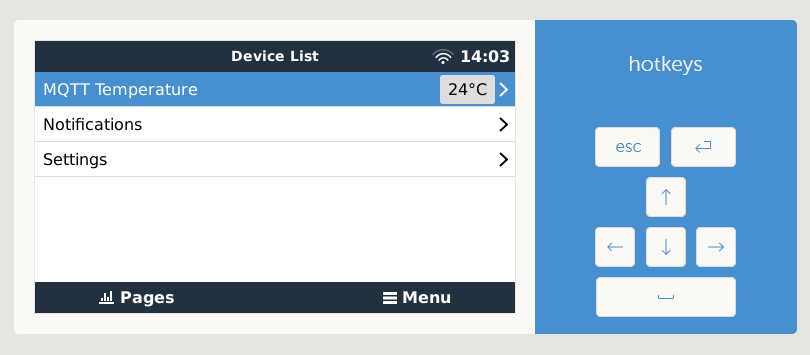 Temperature - device list