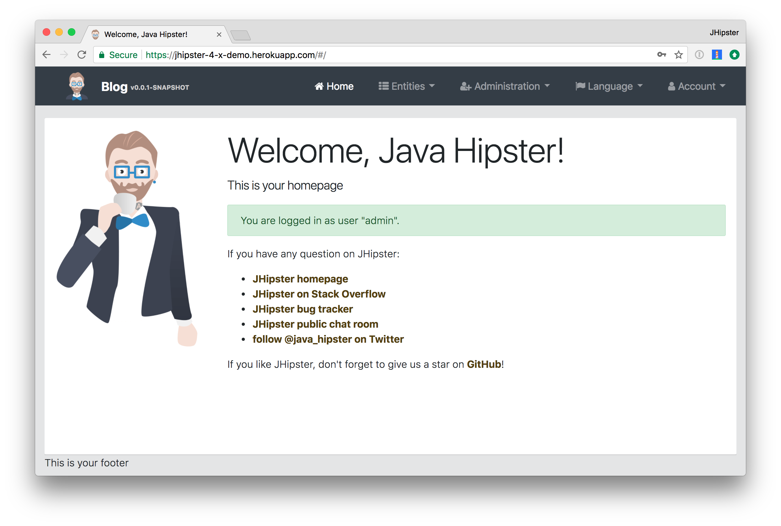 JHipster 4 demo on Heroku