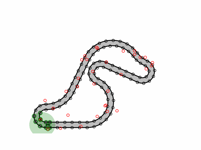 Example of planning and detection with 30% false positives (no color information used)