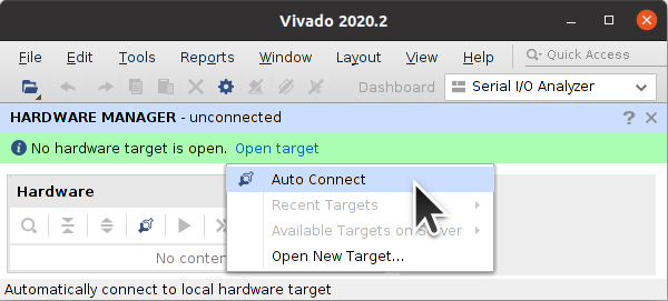 Open Target and Auto Connect