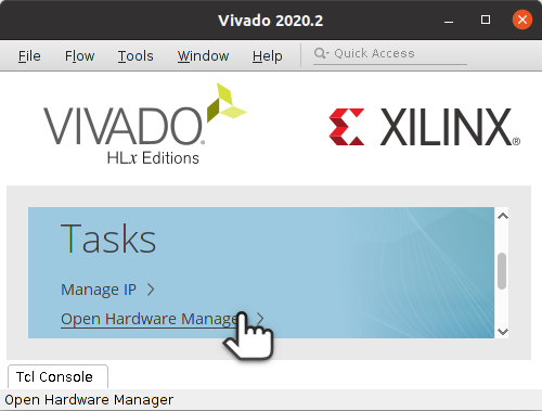 Open Vivado Hardware Manager