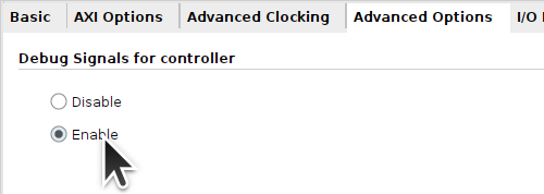 Enable Debug Signals