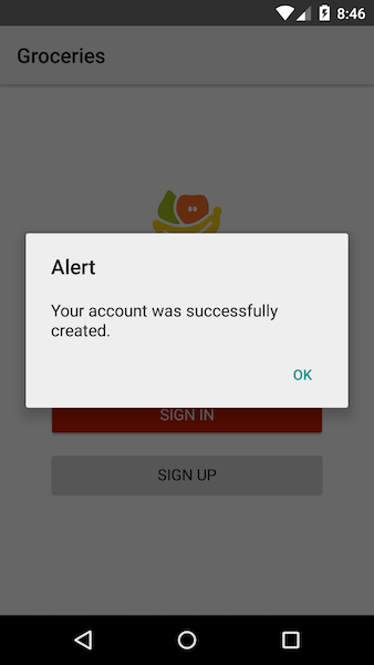 Alert on Android