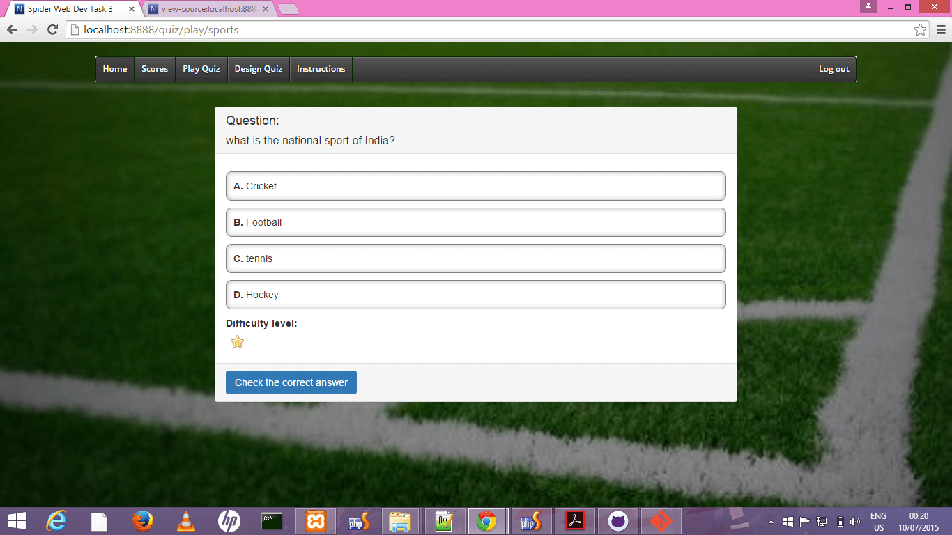 sports questions page