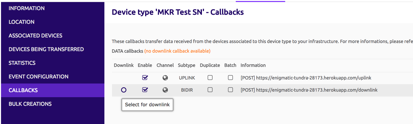 Downlink Enablement